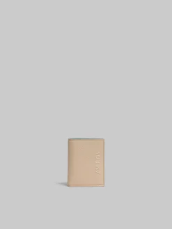 Wallets & Small Leather Goods>Marni Beige Leather Bifold Wallet With Mending SOFTBEIGE