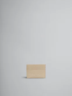 Wallets & Small Leather Goods>Marni Beige Leather Cardholder With Mending SOFTBEIGE