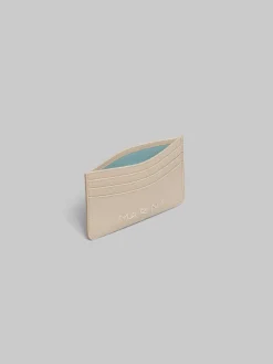 Wallets & Small Leather Goods>Marni Beige Leather Cardholder With Mending SOFTBEIGE