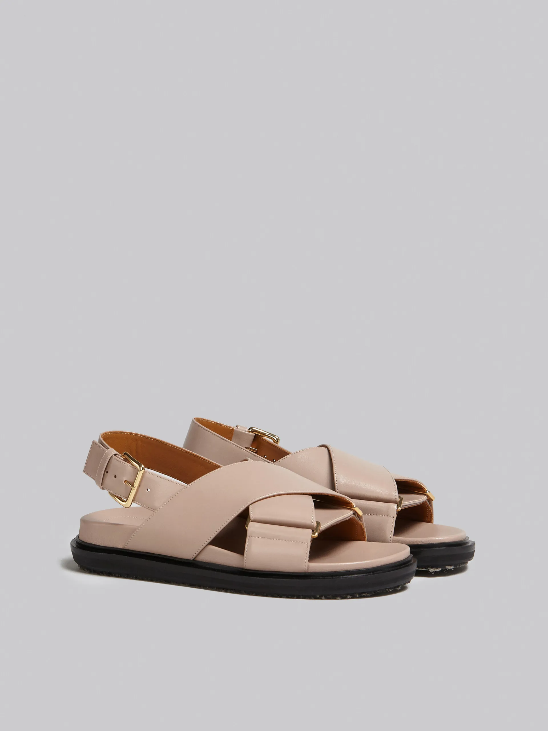 Slides & Sandals | Fussbett>Marni Beige Leather Fussbett DESERTBEIGE