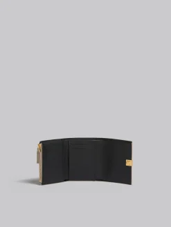 Wallets & Small Leather Goods>Marni Beige Leather Trifold Prisma Wallet CORK