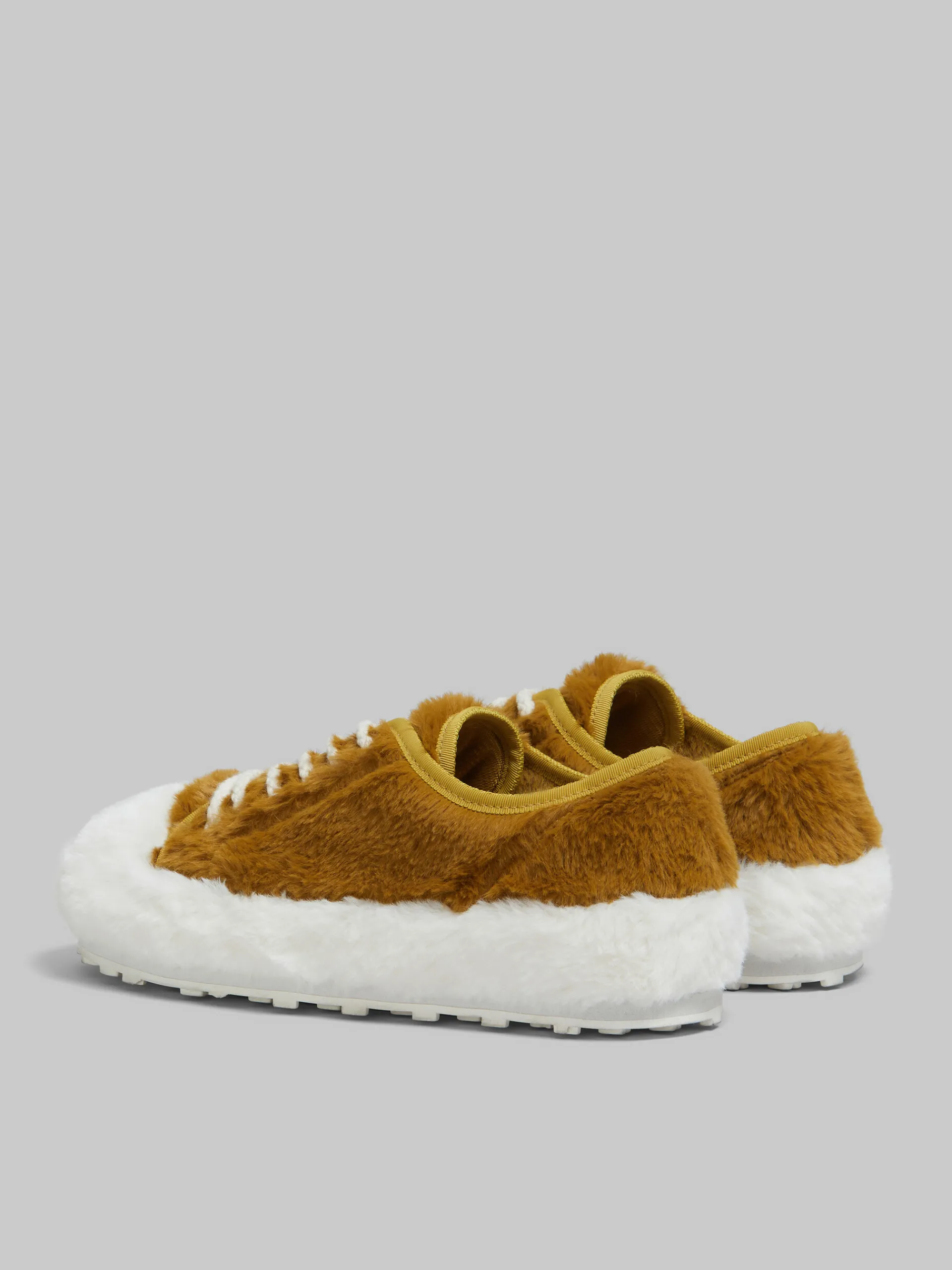 Sneakers>Marni Beige Teddy Tennis Sneaker WHITE/BEIGE