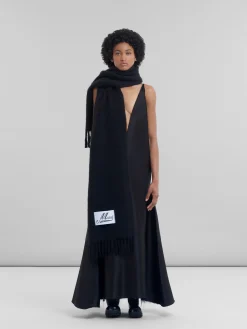 Scarves>Marni Alpaca Scarf BLACK