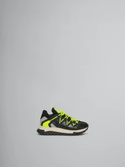 Kids>Marni Black And Fluorescent Yellow Running Sneaker BLACK/NEON YELLOW/GREY