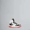 Kids>Marni Black And White Leather High Top Sneaker WHITE/BLACK
