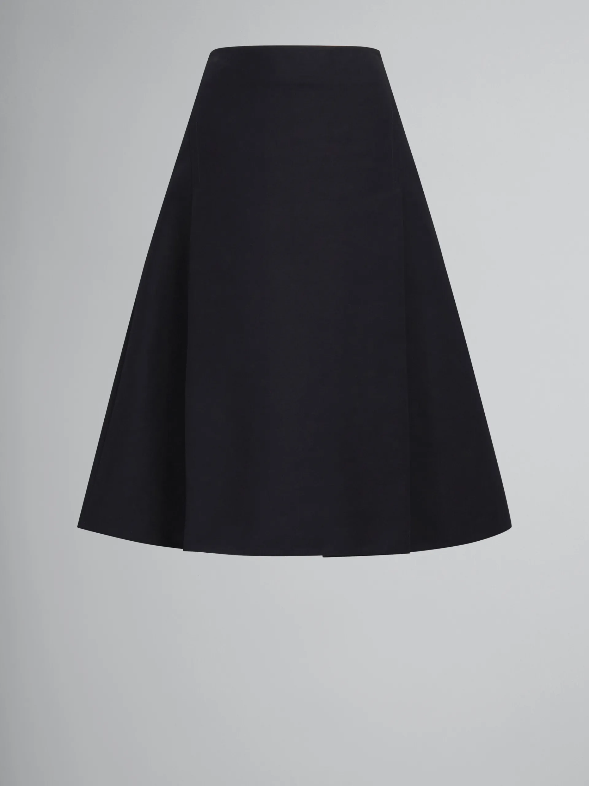 Skirts>Marni Cady Midi Skirt With Maxi Pleats BLACK