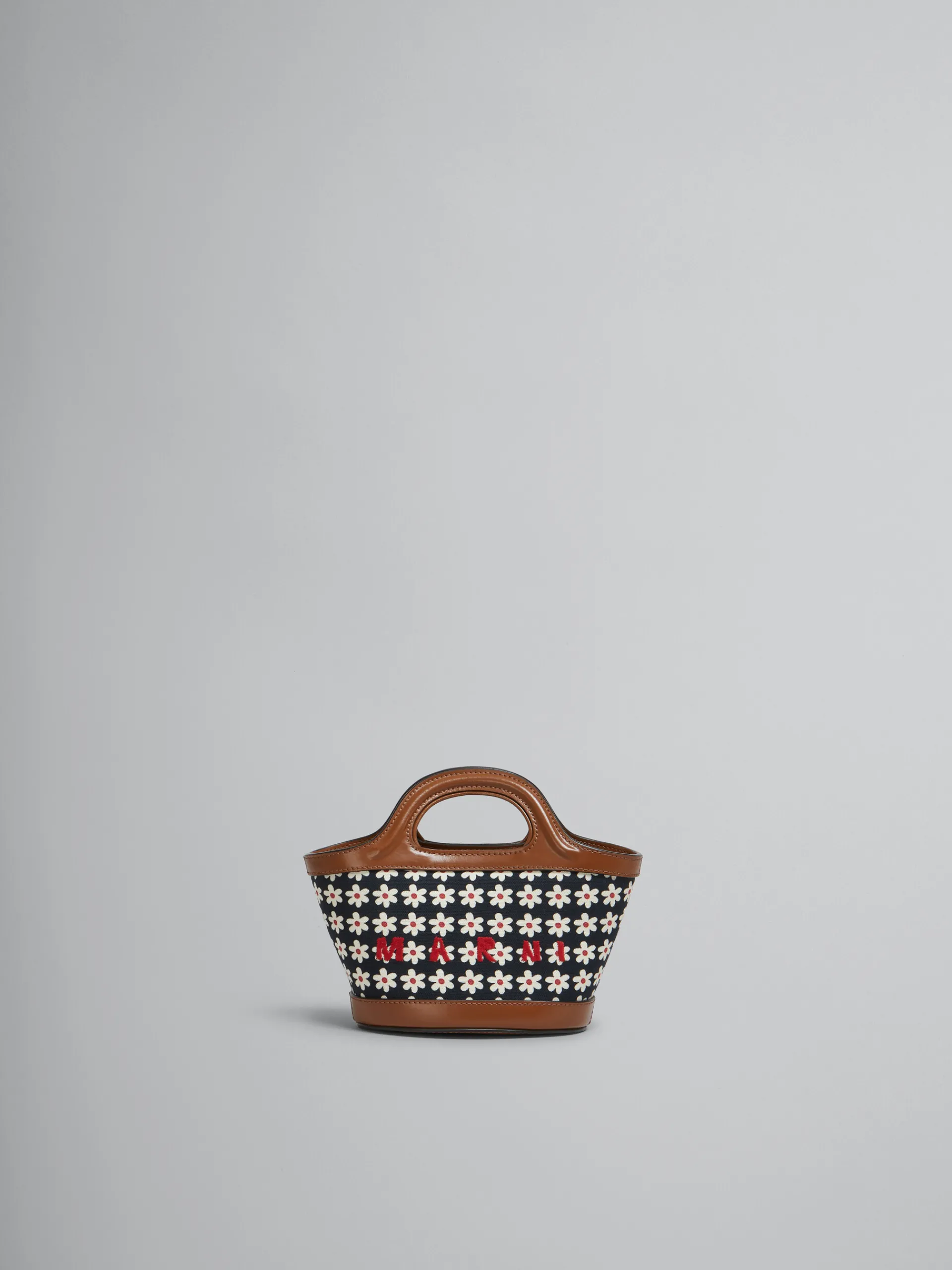 Handbags | Tropicalia Bag>Marni Black Canvas Tropicalia Micro Bag With Daisy Print RED/WHITE/BLACK