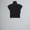 Knitwear>Marni Cotton Cropped Vest BLACK