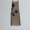 Dresses>Marni Crepon Slip Dress With Flower Appliqués BLACK