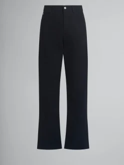 Pants>Marni Denim Wide-leg Jeans BLACK