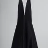 Dresses>Marni Duchesse V-neck Dress BLACK