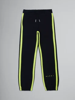 Kids>Marni Fleece Jogger Trousers With Stripes BLACK