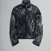 Coats & Jackets | Matching Sets>Marni Flocked Cotton Padded Jacket With Crayon Print BLACK