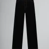 Pants | Denim>Marni Flocked Denim Wide-leg Jeans BLACK