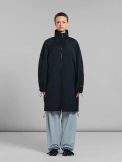 Coats & Jackets>Marni Gathered Taffeta Parka BLACK