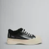 Sneakers | Pablo>Marni Leather And Shearling Pablo Sneaker BLACK