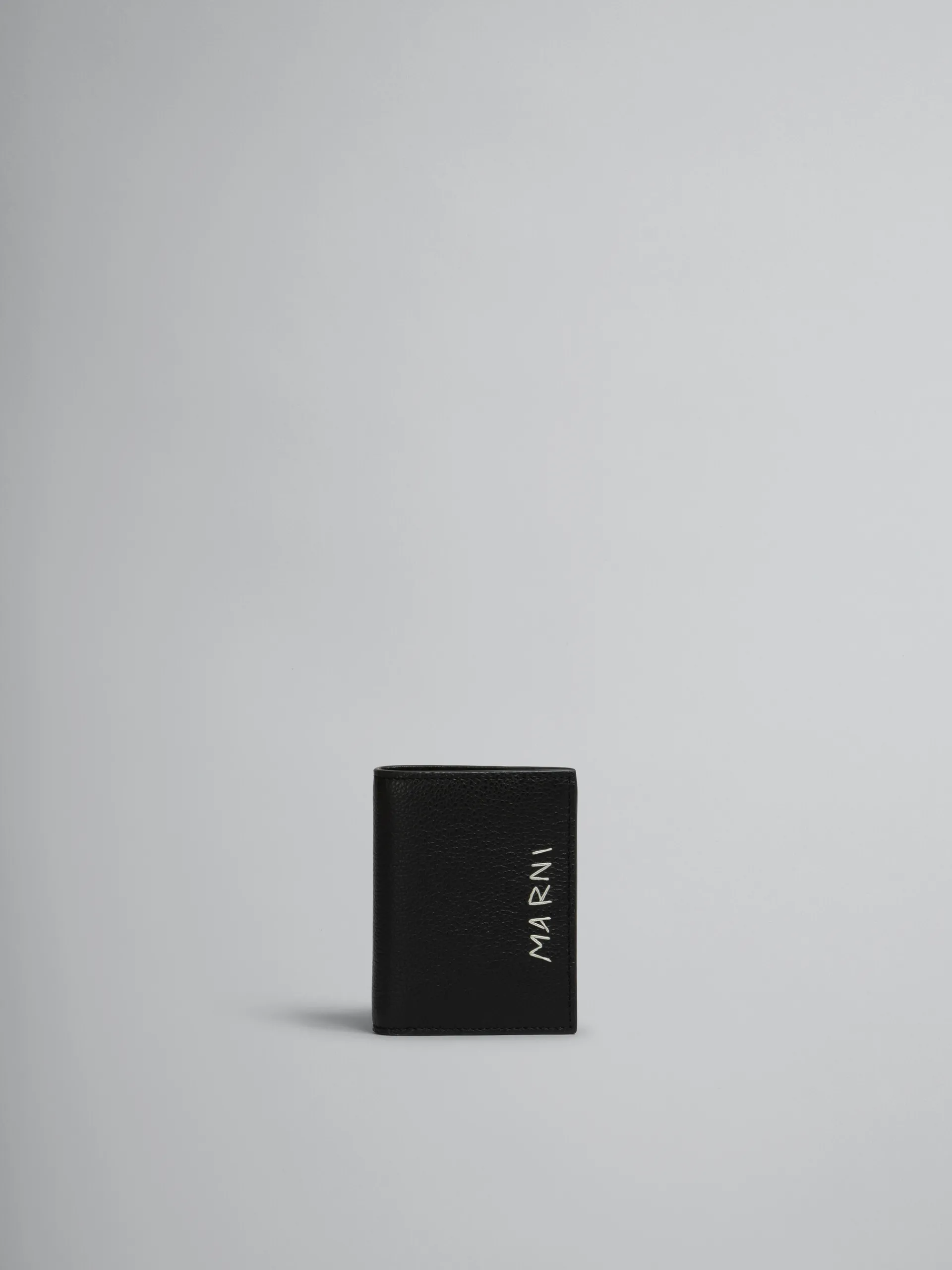 Wallets & Small Leather Goods>Marni Leather Bifold Wallet With Mending BLACK