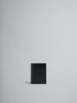 Wallets & Small Leather Goods>Marni Leather Bifold Wallet With Raised Logo BLACK
