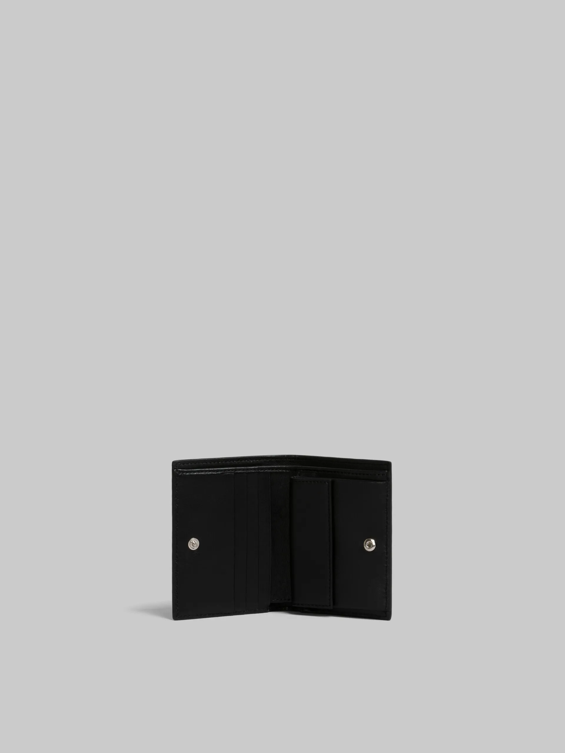 Wallets & Small Leather Goods>Marni Leather Bifold Wallet With Mending BLACK