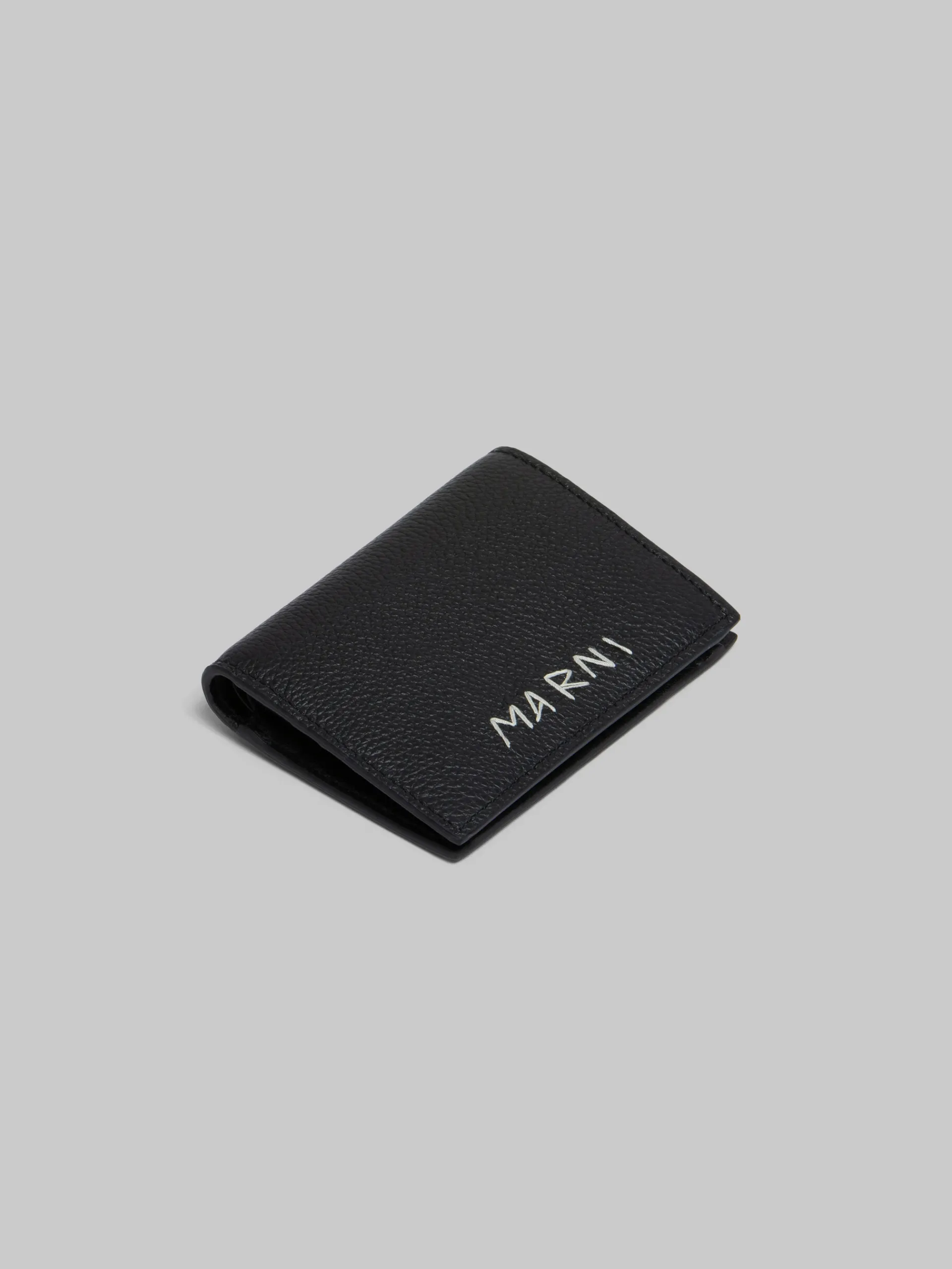 Wallets & Small Leather Goods>Marni Leather Bifold Wallet With Mending BLACK