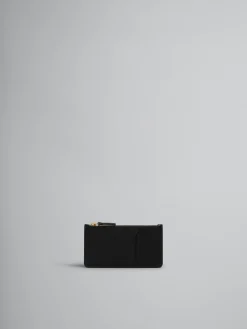 Wallets & Small Leather Goods>Marni Leather Card Case BLACK