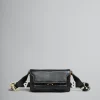 Shoulder Bags>Marni Leather E/W Soft Trunk Bag With Logo Strap BLACK
