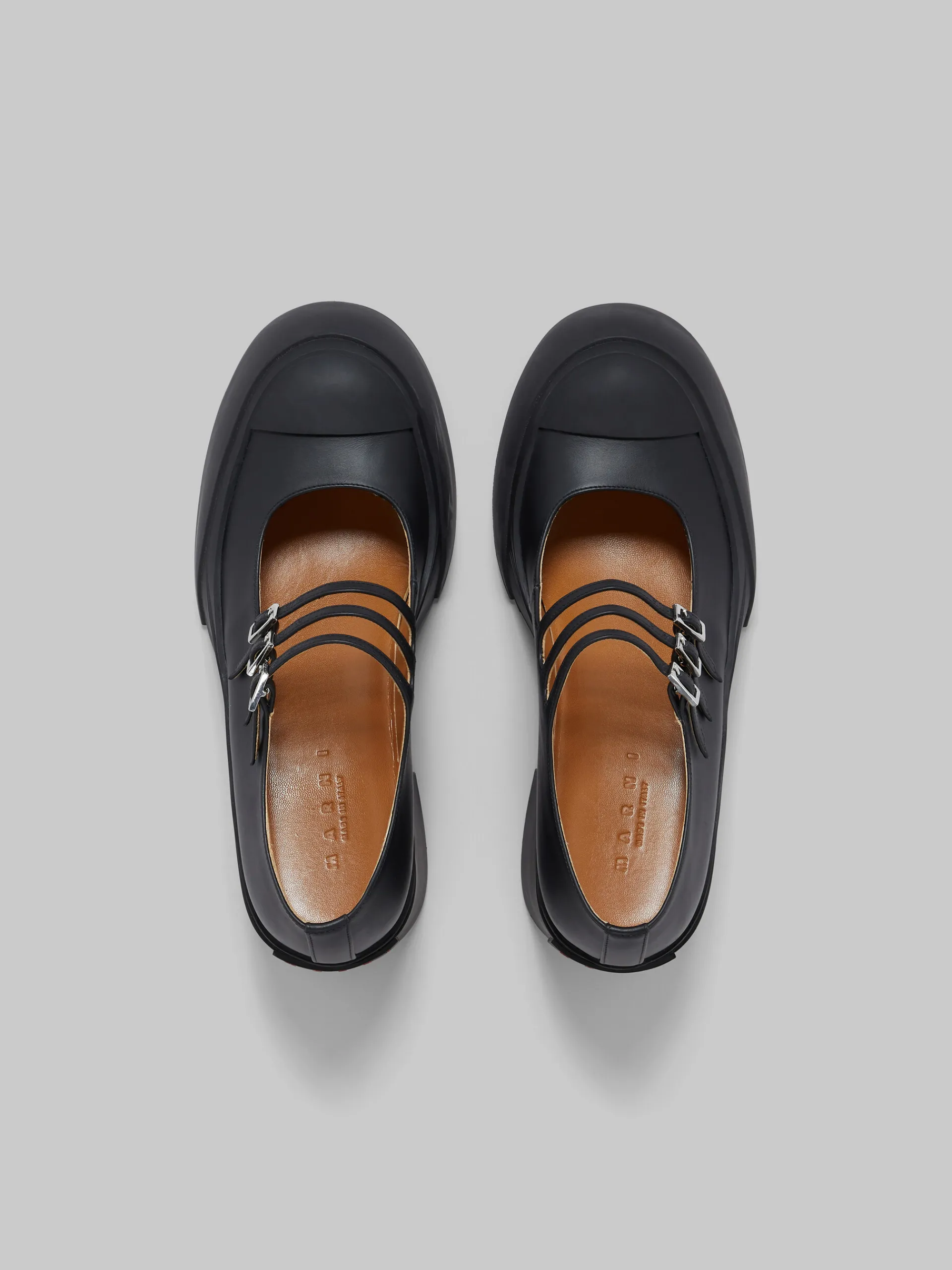 Heels | Sneakers>Marni Leather Pablo Triple-buckle Mary Jane Shoe BLACK