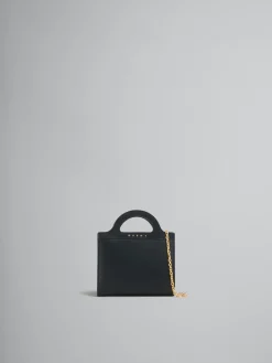 Wallets & Small Leather Goods>Marni Leather Tropicalia Wallet With Chain Strap BLACK
