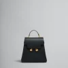 Trunkaroo Bag>Marni Leather Trunkaroo Backpack BLACK