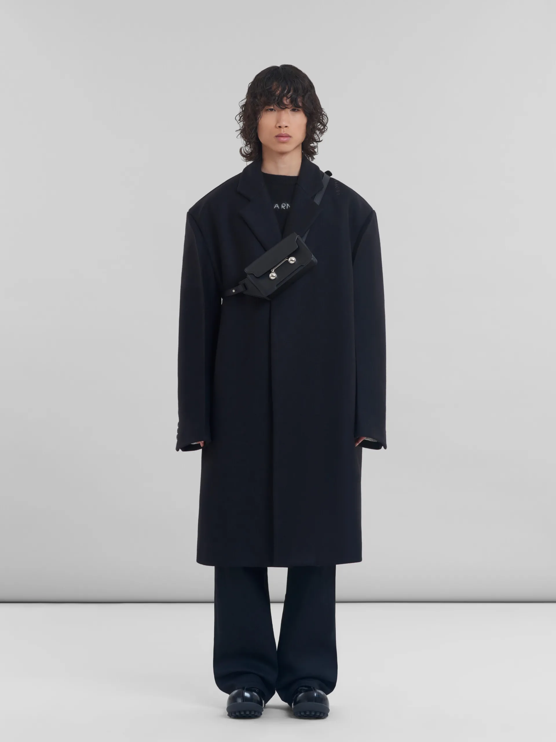 Trunkaroo Bag | Belt Bags>Marni Leather Trunkaroo Crossbody Bag BLACK