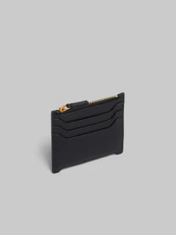 Wallets & Small Leather Goods>Marni Leather Trunkaroo Card Case BLACK