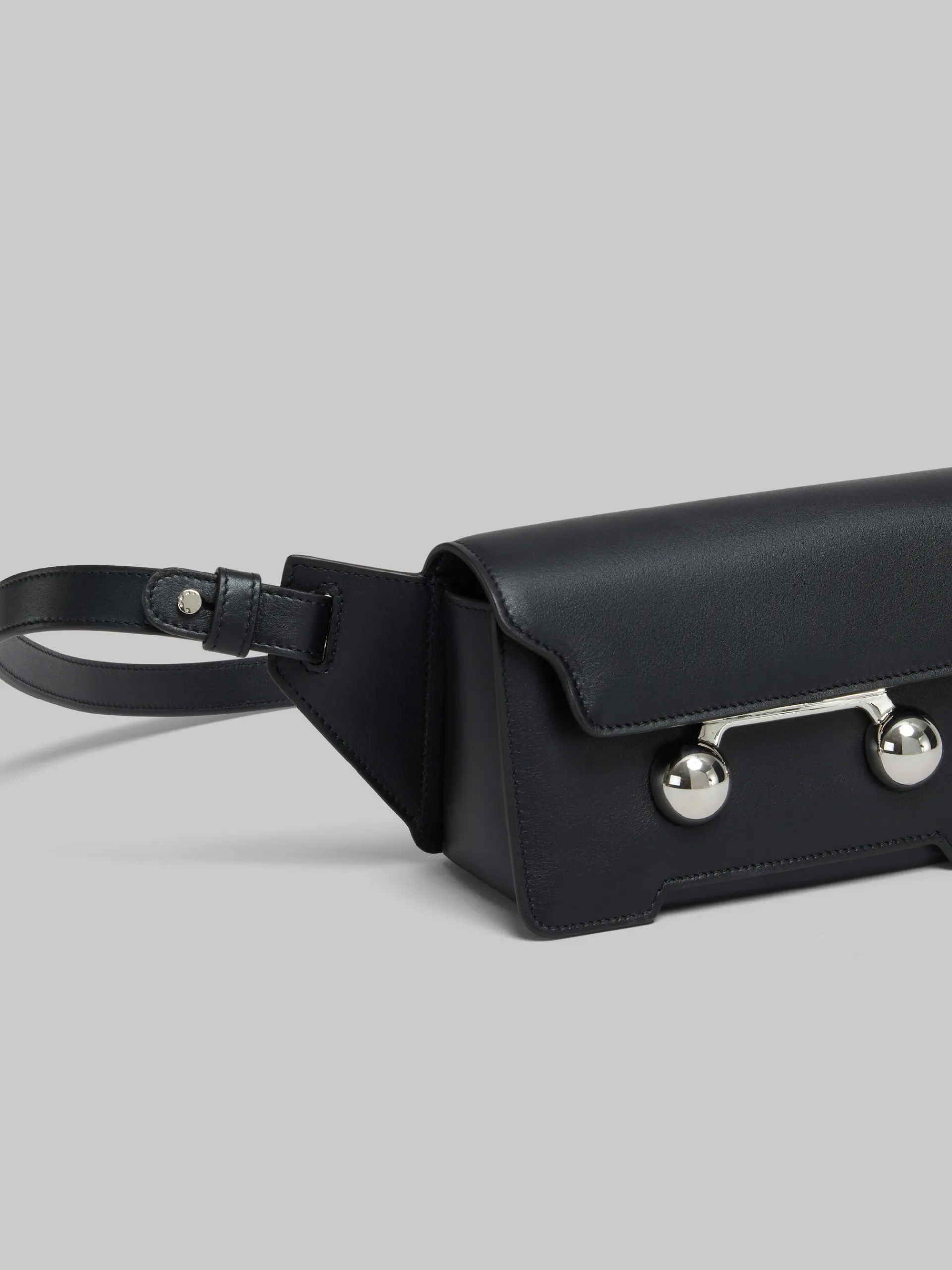 Trunkaroo Bag | Belt Bags>Marni Leather Trunkaroo Crossbody Bag BLACK