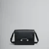 Trunkaroo Bag | Crossbody Bags>Marni Leather Trunkaroo Medium Shoulder Bag BLACK