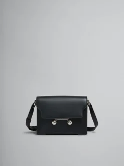 Trunkaroo Bag | Crossbody Bags>Marni Leather Trunkaroo Medium Shoulder Bag BLACK