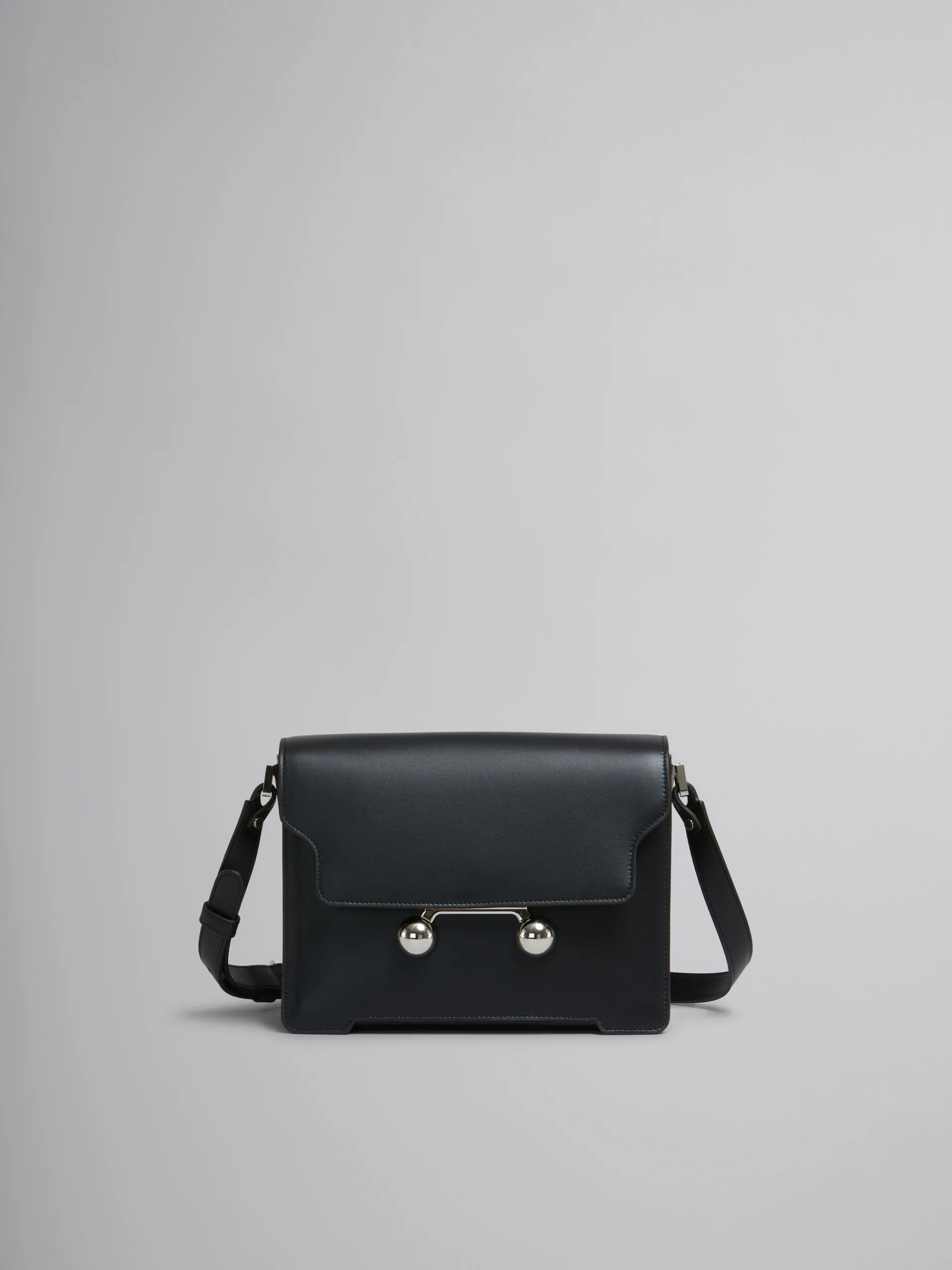 Trunkaroo Bag | Crossbody Bags>Marni Leather Trunkaroo Medium Shoulder Bag BLACK
