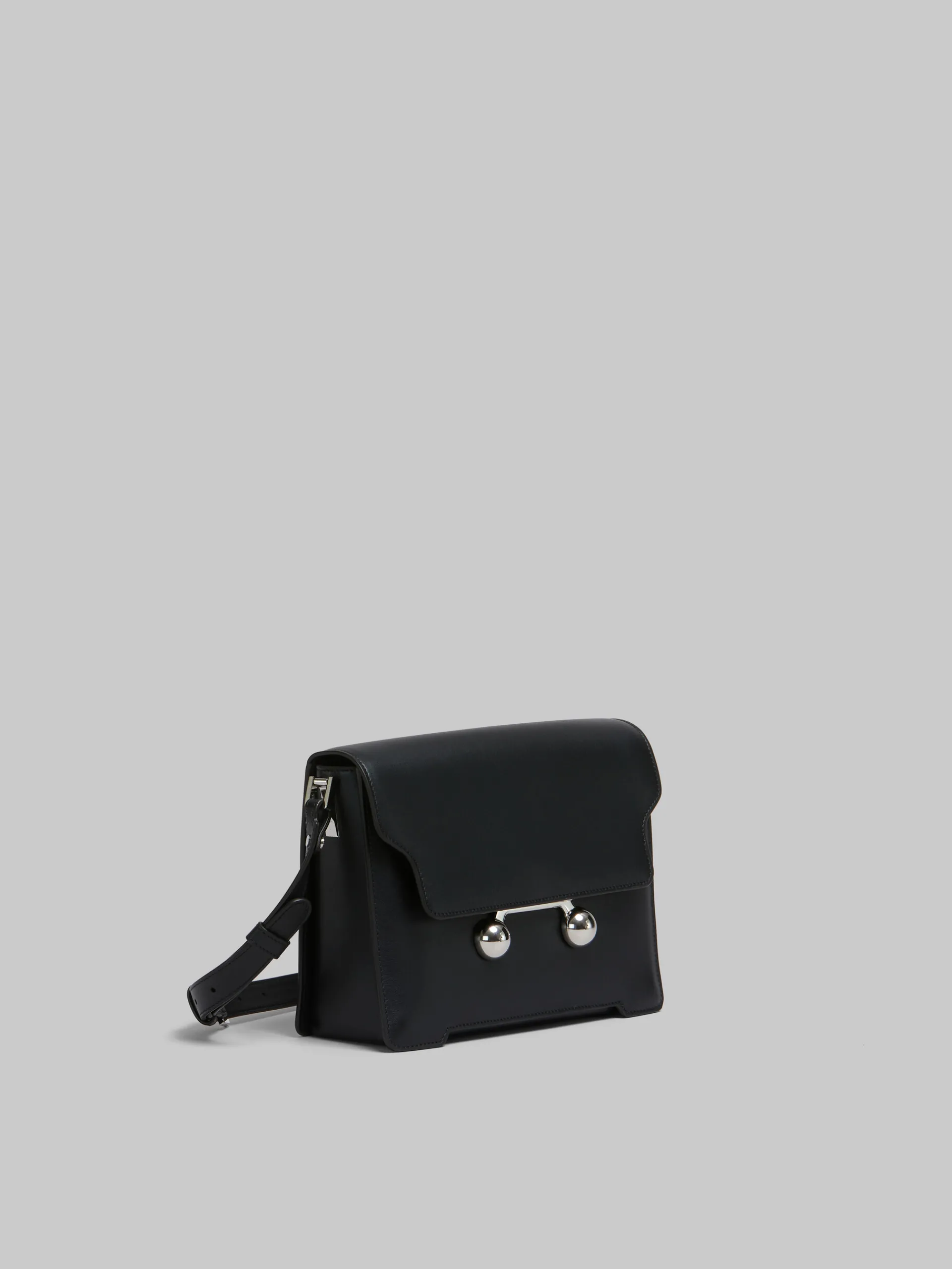 Trunkaroo Bag | Crossbody Bags>Marni Leather Trunkaroo Medium Shoulder Bag BLACK