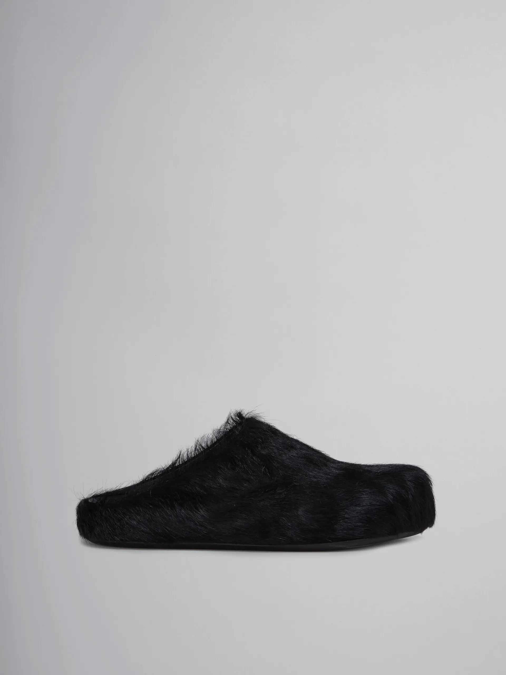 Flats | Fussbett>Marni Long Hair Calfskin Fussbett Sabot BLACK