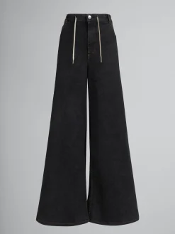 Denim | Pants>Marni Marble Denim Wide-leg Jeans BLACK