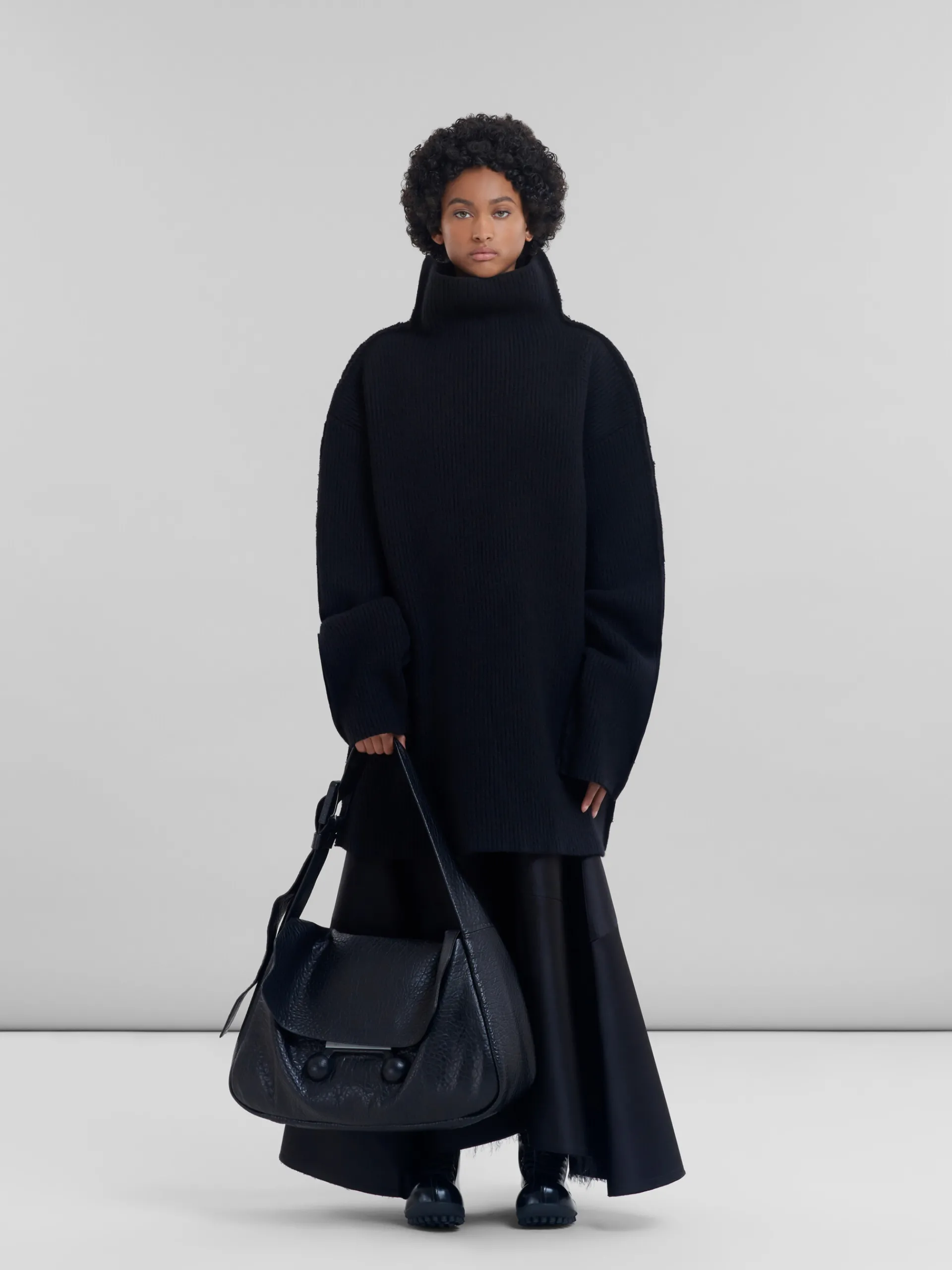 Trunkaroo Bag | Shoulder Bags>Marni Nappa Extra Large Trunkaroo Soft Bag BLACK