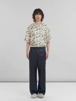 Pants>Marni Nappa Leather Jogging Trousers BLACK
