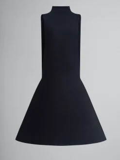 Dresses>Marni Organic Cotton Satin A-line Dress BLACK