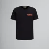 Tops & T-Shirts>Marni Organic Cotton T-shirt With Patch BLACK