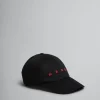 Hats>Marni Organic Gabardine Baseball Cap With Embroidered Logo BLACK