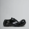 Lace Up & Loafers>Marni Patent Leather Wave Lace Up BLACK