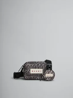 Crossbody Bags>Marni Puff Camera Bag With Scribble Print BLACK