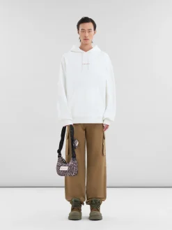 Crossbody Bags>Marni Puff Hobo Bag With Scribble Print BLACK