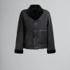 Coats & Jackets>Marni Reversible Shearling Jacket BLACK