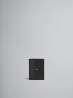 Wallets & Small Leather Goods>Marni Saffiano Leather Bi-fold Wallet BLACK