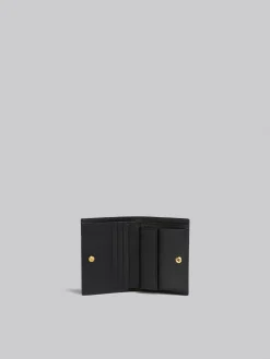 Wallets & Small Leather Goods>Marni Saffiano Leather Bi-fold Wallet BLACK