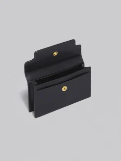 Wallets & Small Leather Goods>Marni Saffiano Leather Business Card Case BLACK